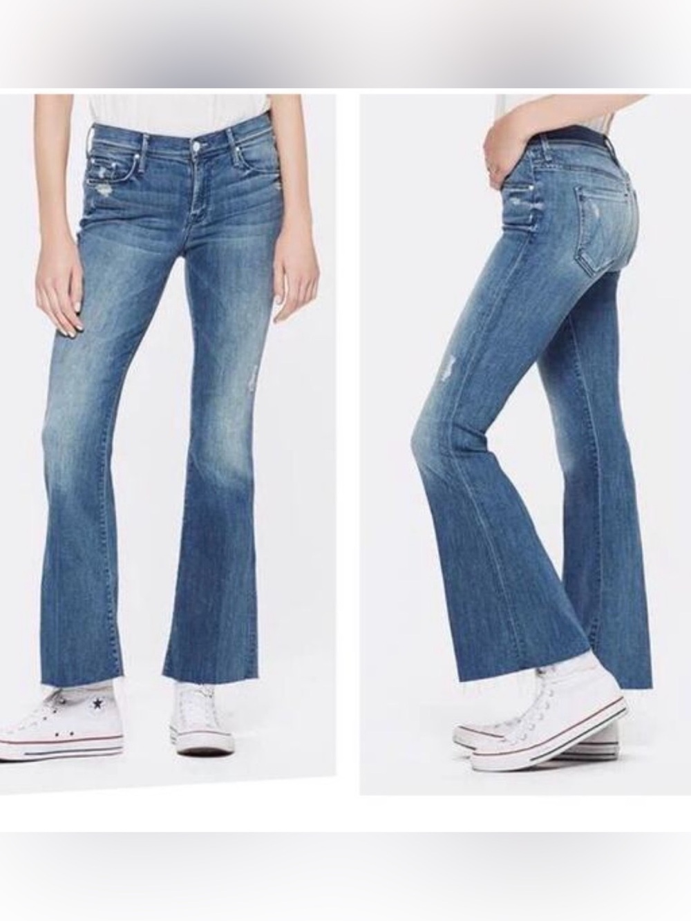 MOTHER The Weekender Graffiti Girl Flare Jeans - Picture 4 of 16